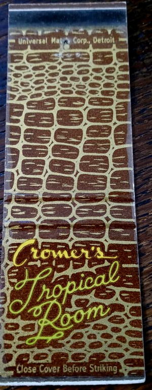 Cromers Restaurant - Matchbook (newer photo)
